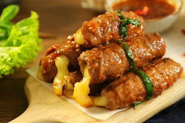 cách làm thịt ba chỉ cuộn hấp
