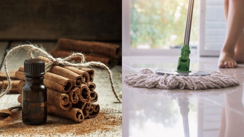 Cho tinh dầu vào nước lau sàn nhà Cho tinh dầu vào nước lau sàn nhà
