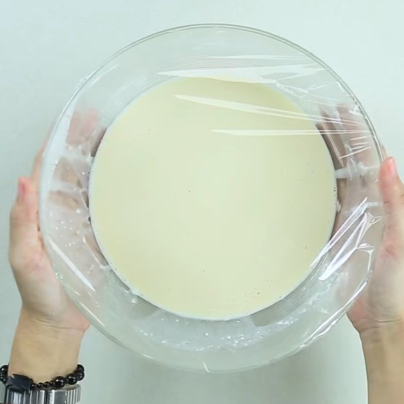 hỗn hợp bột làm vỏ bánh crepe sầu riêng