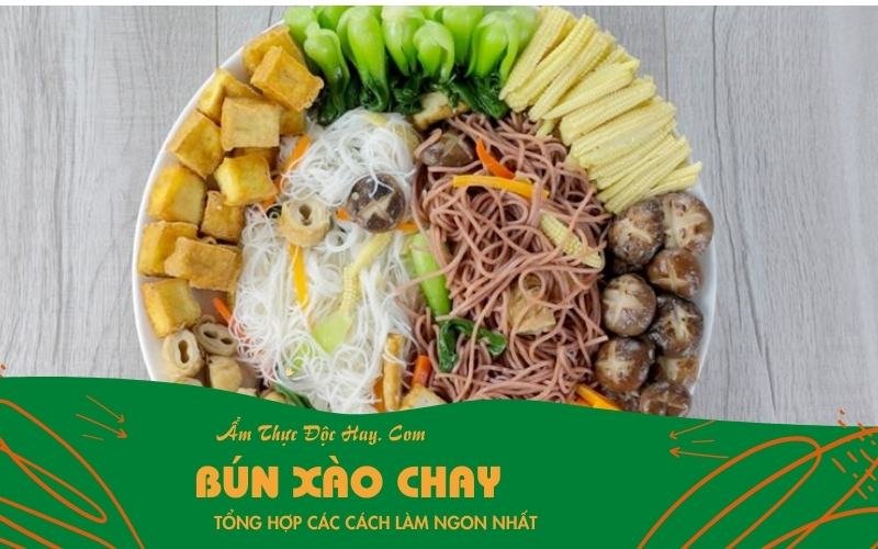 bún xào chay với cách làm đơn giản tại nhà