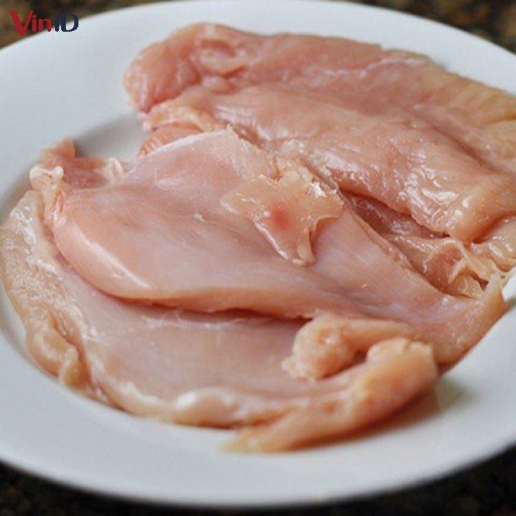 Cắt ức gà theo thớ dọc Cắt ức gà theo thớ dọc