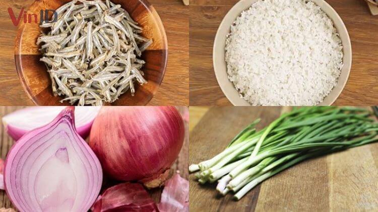 Nguyên liệu chính làm món xôi cá cơm