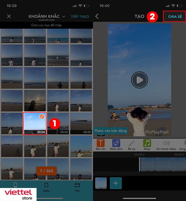 Cài video có âm thanh làm hình nền iPhone sử dụng PicPlayPost (3)