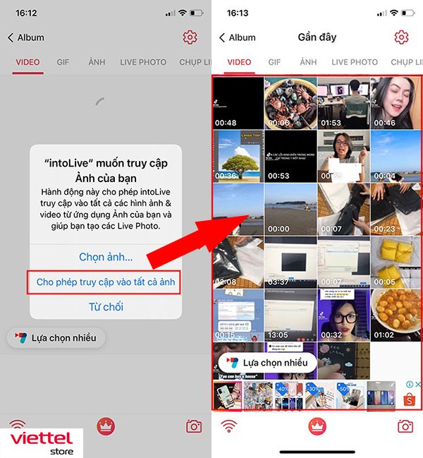 Làm video hình nền có âm thanh cho iPhone bằng Sử dụng intoLive