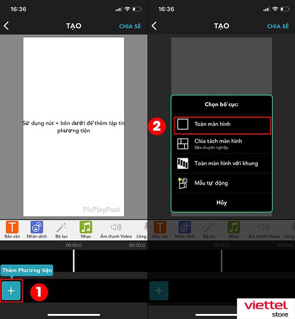 Cài video có âm thanh làm hình nền iPhone sử dụng PicPlayPost (2)