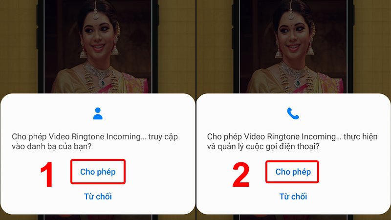 Cho phép các quyền truy cập vào ứng dụng