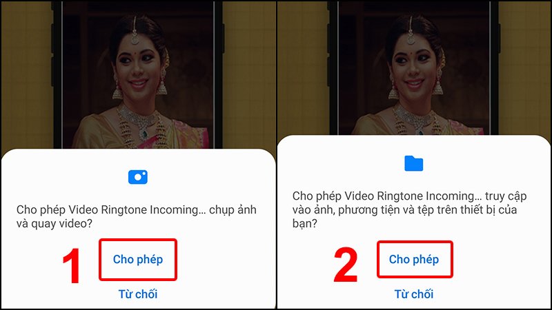 Cho phép các quyền truy cập vào ứng dụng