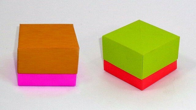 Tạo hình hộp giấy hình vuông