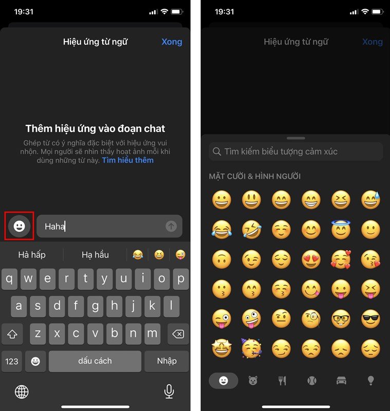 Cách gửi tin nhắn có hiệu ứng từ ngữ trên Messenger