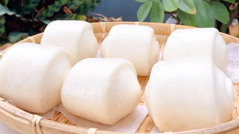 Thành phẩm bánh bao chay bằng bột mì Thành phẩm bánh bao chay bằng bột mì