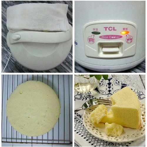 Cách làm bánh bông lan bằng nồi cơm điện không cần bột bắp - Hình 4