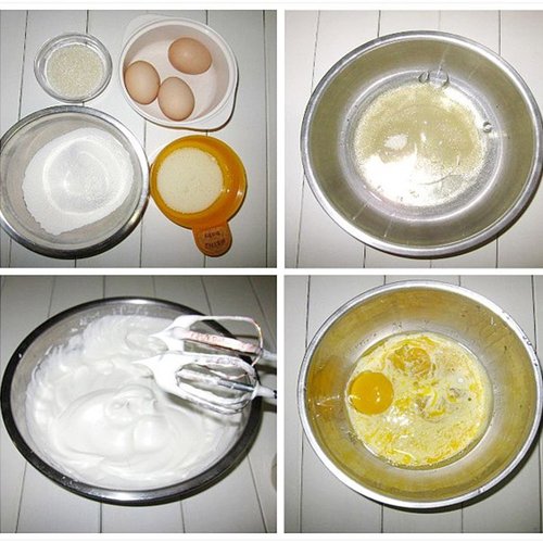 Cách làm bánh bông lan bằng nồi cơm điện không cần bột bắp - Hình 1