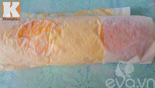 Cách làm bánh bông lan cuộn cam tươi - Hình 5