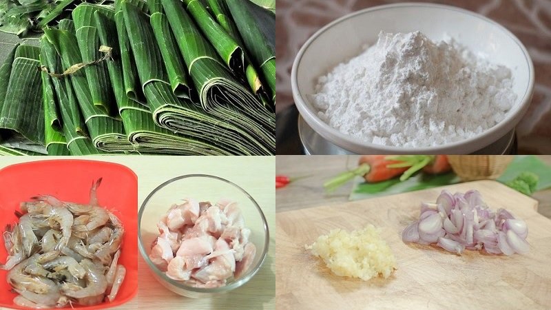 Nguyên liệu làm bánh bột lọc Nguyên liệu làm bánh bột lọc