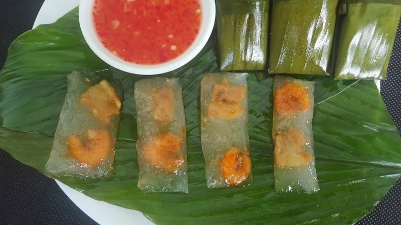 Bánh bột lọc gói lá chuối hấp dẫn Bánh bột lọc gói lá chuối hấp dẫn