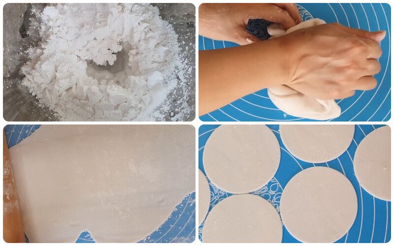 Nặn và hấp bánh bột lọc Nặn và hấp bánh bột lọc