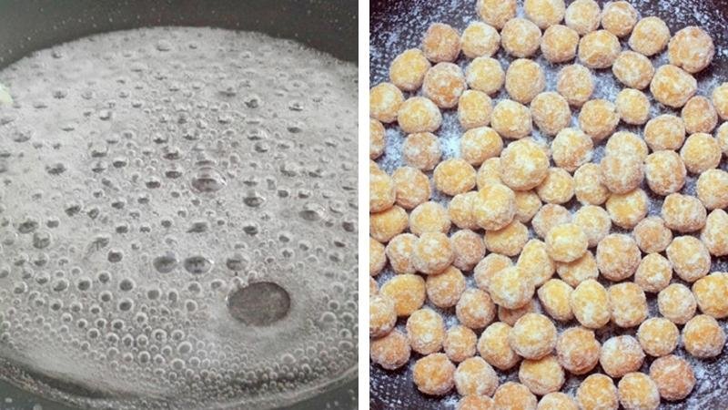  Làm áo đường cho bánh nhãn