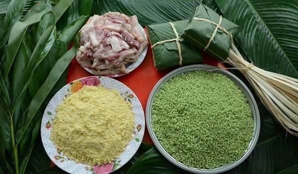 cách làm bánh chưng cốm