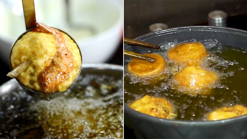 Chiên bánh cống Chiên bánh cống