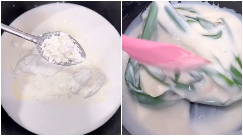 Pha nước cốt dừa