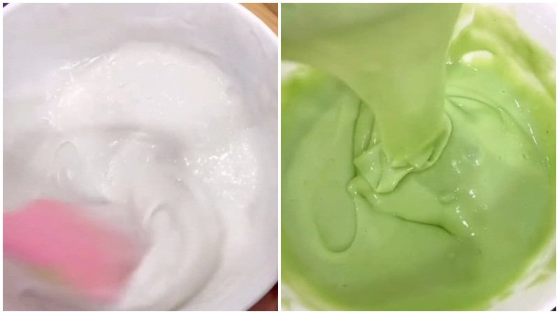 Đun bột bánh đúc lá dứa