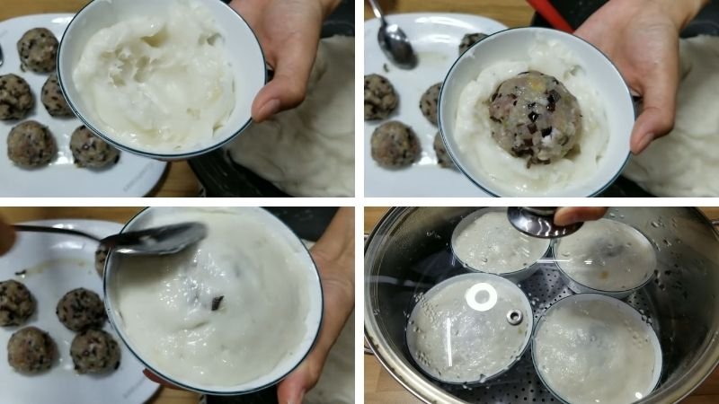 Làm bánh giò bằng chén