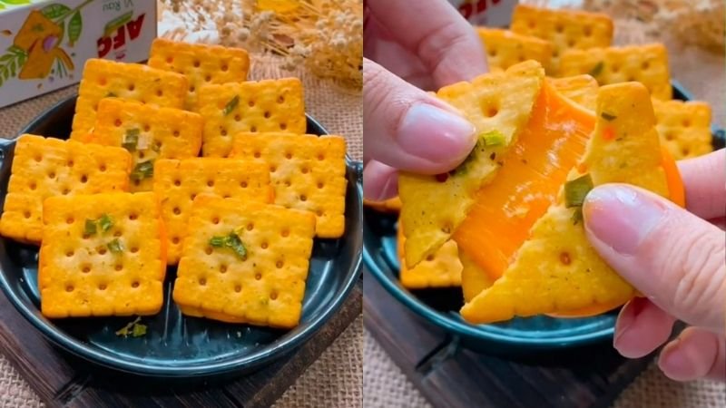 Bánh hành kẹp phô mai giòn rụm