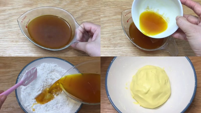 Tạo màu vàng cho vỏ bánh với bột quả dành dành