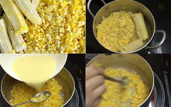 Cách làm kem bắp givral