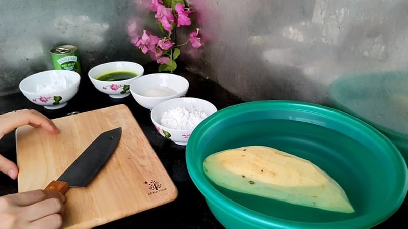 Nguyên liệu làm bánh khoai lang hấp Nguyên liệu làm bánh khoai lang hấp