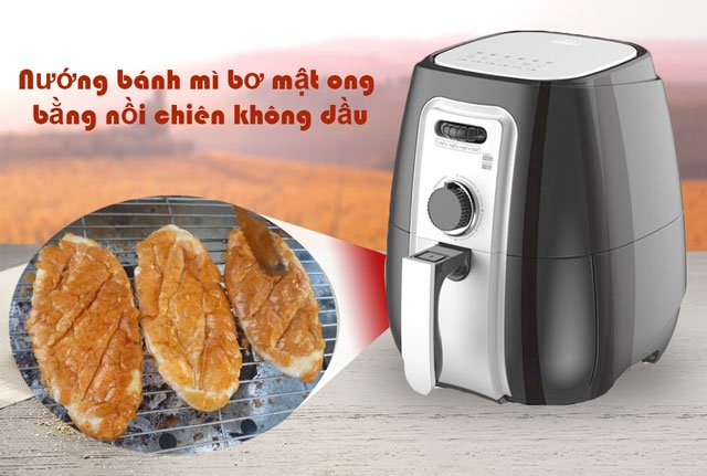 Cách làm bánh mì nướng bơ mật ong bằng nồi chiên không dầu