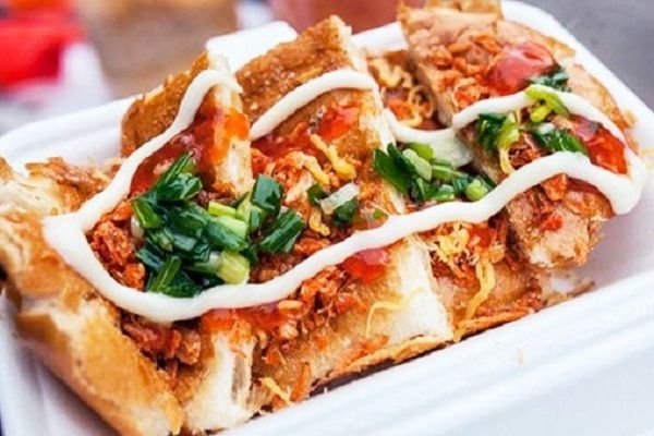 cách làm bánh mì nướng muối ớt bằng nồi chiên không dầu