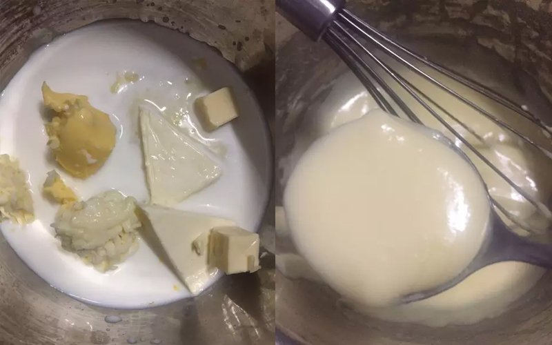 Làm hỗn hợp phô mai