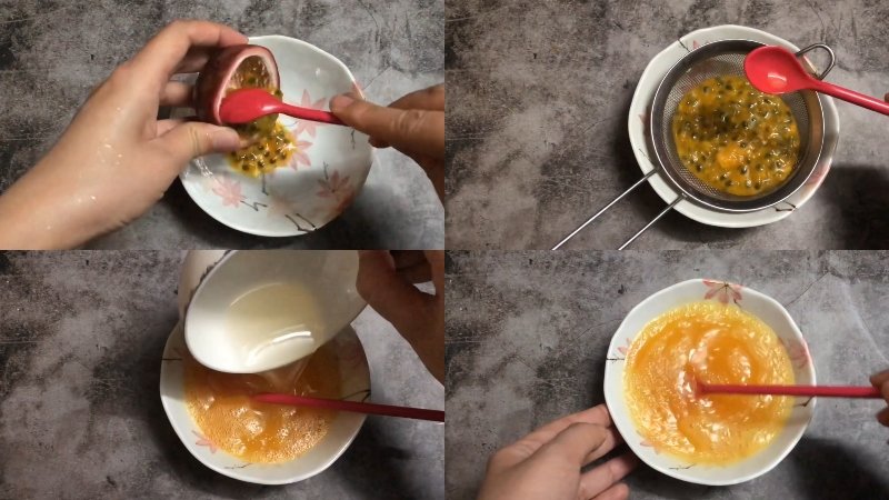 Làm hỗn hợp nước chanh dây