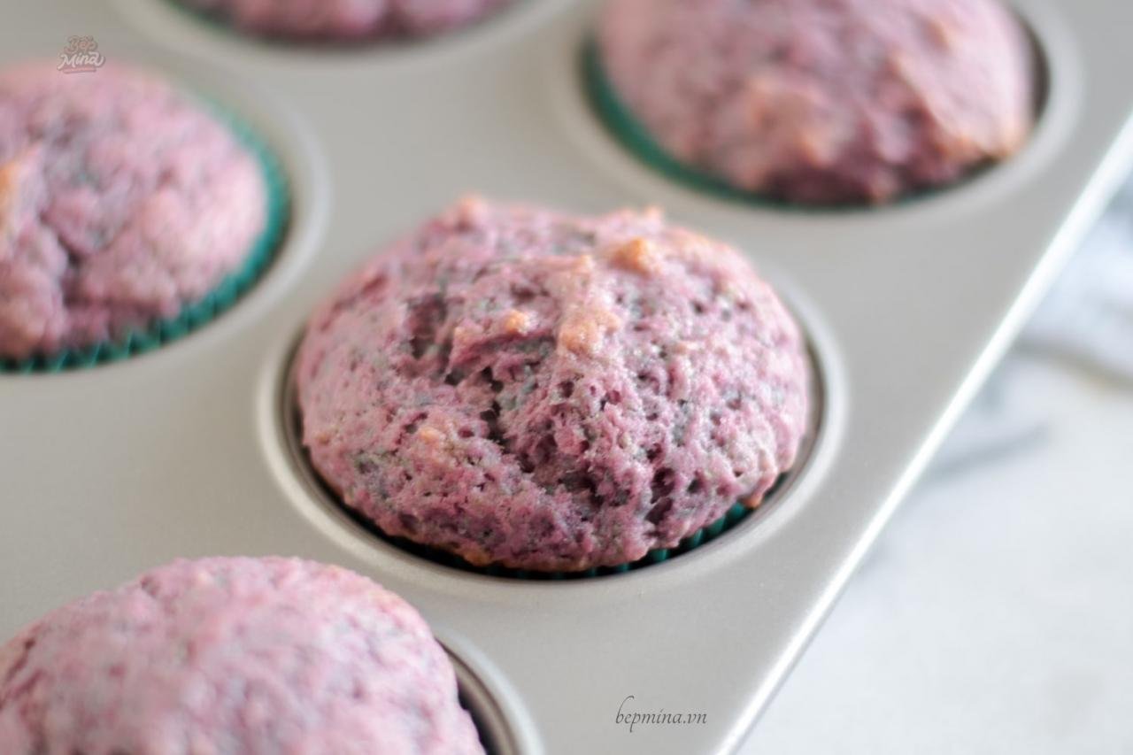 cách làm bánh muffin khoai lang tím