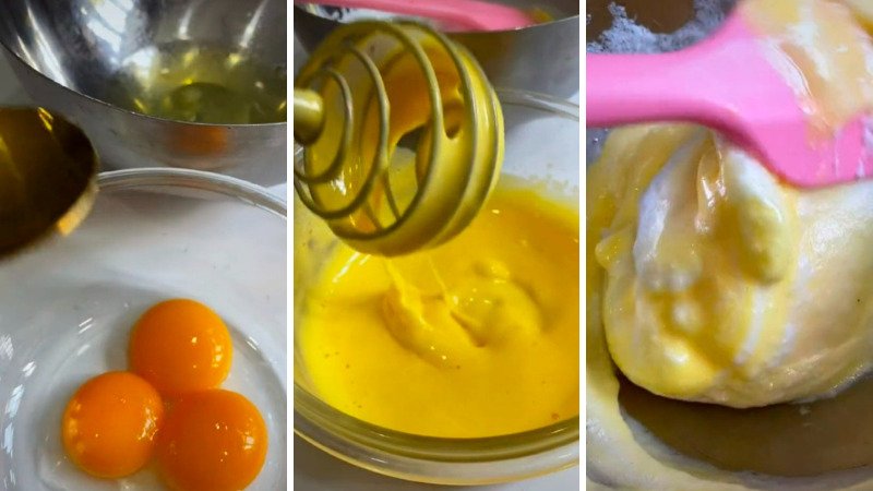 Trộn hỗn hợp trứng
