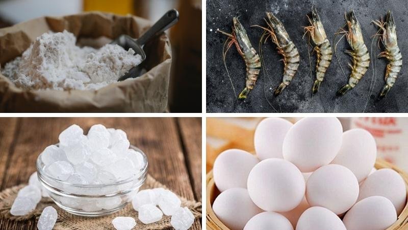 Nguyên liệu làm bánh phồng tôm Nguyên liệu làm bánh phồng tôm