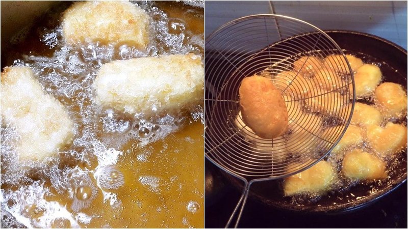 Chiên bánh sữa tươi