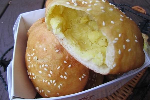 cách làm bánh tiêu nhân đậu xanh