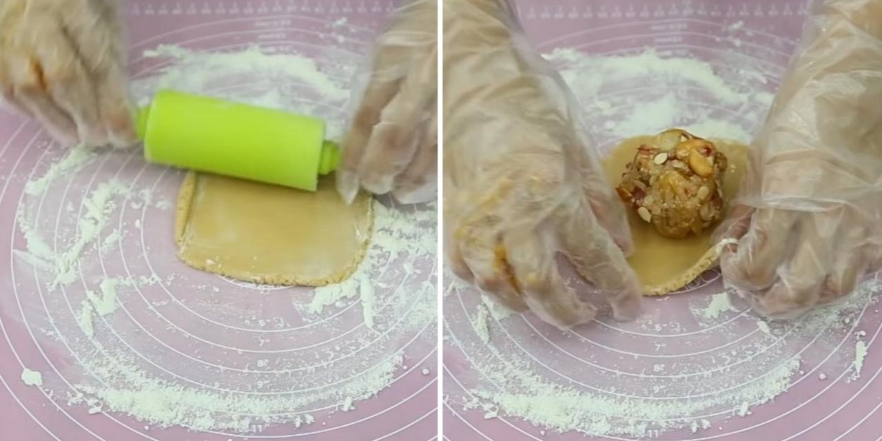 Gói vỏ bánh trung thu nhân thập cẩm