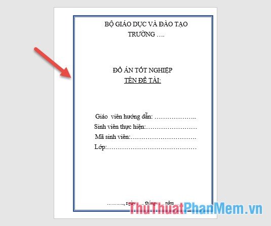 cach lam bia trong word cach tao trang bia trong word