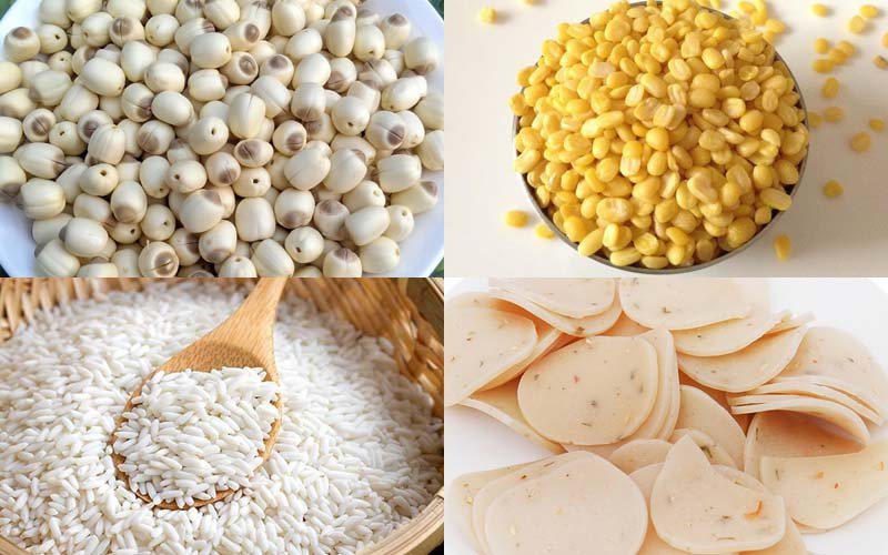 Một số nguyên liệu làm bột rang muối Một số nguyên liệu làm bột rang muối