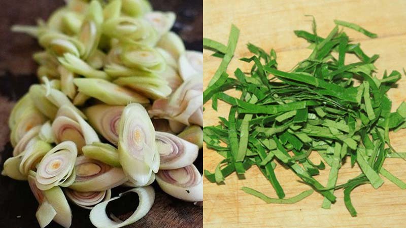 Sả, lá chanh cắt nhỏ Sả, lá chanh cắt nhỏ