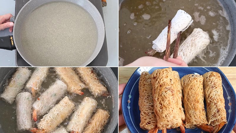 Chiên chả giò