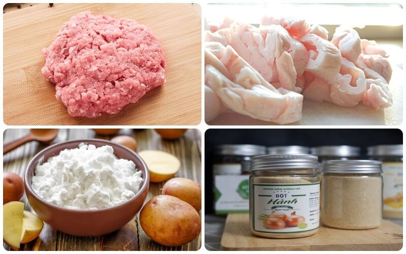 Nguyên liệu làm chả mỡ Nguyên liệu làm chả mỡ