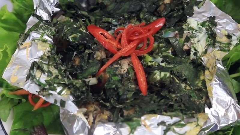 Chả ốc hấp nấm thơm ngon