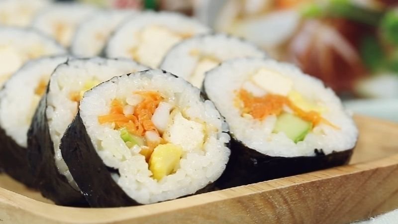 Kimbap Hàn Quốc chay ngon không kém