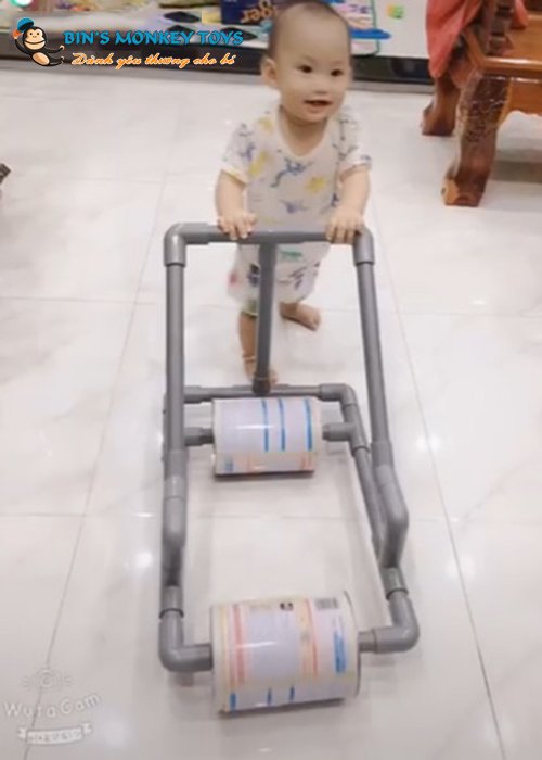 Cách làm đồ chơi từ vỏ hộp sữa bột 16