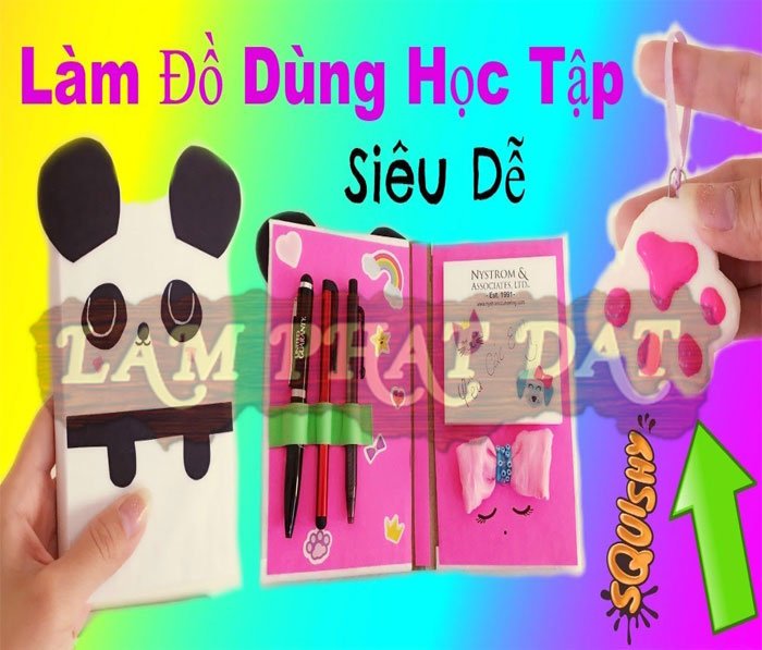 Cách làm đồ dùng học tập hanmade