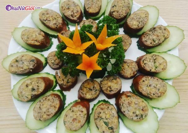 cách làm dồi heo đậu xanh